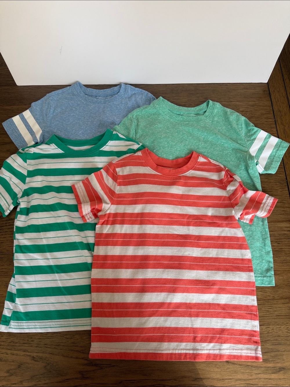 Jumping beans Kids' Short-Sleeve Striped T-Shirt - Coral/White